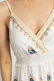 Embroidered Maxi Dress with Strappy Back