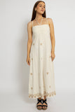 Embroidered Halter Neck Maxi Dress