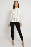 Victorian-Inspired High Neck Top