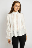 Victorian-Inspired High Neck Top