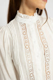 Victorian-Inspired High Neck Top