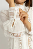 Victorian-Inspired High Neck Top