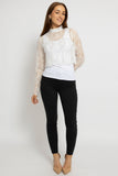Luxe Lace Mock Neck Blouse