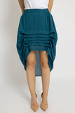 Stylish Pleated Tiered Look Skirt