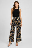 Animal Print Wide Leg Trousers