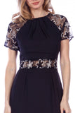 Floral Lace Insert Mini Dress