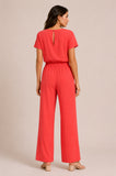 Mesh Insert Wide Leg Jumpsuit