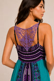 Printed Lace Back Maxi Dress