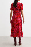 Short Sleeve Maxi Dress in Red