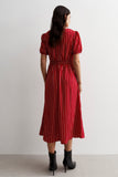 Short Sleeve Maxi Dress in Polka Dots