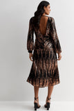 V Neck Sequin Bow Dress