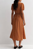Short Sleeve Maxi Dress in Polka Dots