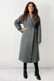 Cosy Grey Wrap Coat