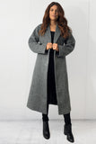 Cosy Grey Wrap Coat