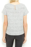 Textured Boucle Short-Sleeved Top