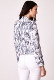Abstract Leaf Print Blazer