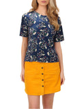 Statement Velvet Print Top