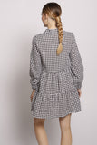Oversized Checkered Smock Dress