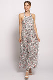 Animal Print Floral Maxi Dress