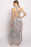 Animal Print Floral Maxi Dress