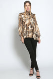 Full Sleeve Tie Neck Blouse