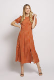 Short Sleeve Maxi Dress In Polka Dot