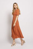 Short Sleeve Maxi Dress In Polka Dot