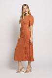 Short Sleeve Maxi Dress In Polka Dot