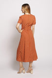 Short Sleeve Maxi Dress In Polka Dot