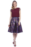 Brocade Sleeve Statement Blouse