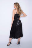 V-Neck Sequin Strap Cocktail Dress