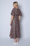 Short Sleeve Animal Print Dress