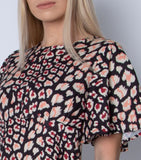 Short Sleeve Animal Print Dress