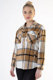 Check Brushed Shacket