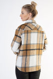 Check Brushed Shacket