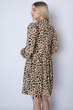 Leopard Print Shirt Dress