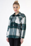 Check Brushed Shacket