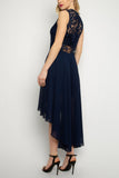 Lace Embroidered High Low Dress